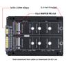Xiwai Dual NGFF B+M Key M.2 SSD Card JBOD Raid0 Span Bridge to 2.5inch SATA Combo HDD Disk Drive Enclosure view 4
