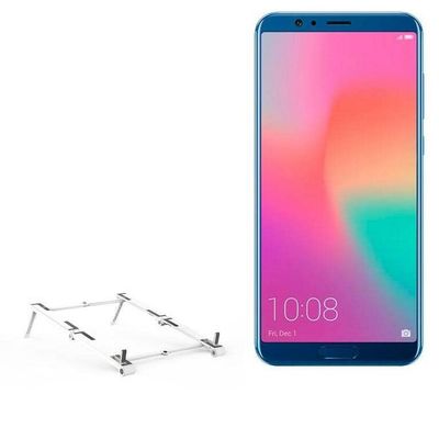 BoxWave Stand and Mount Compatible with Honor View 10 - Pocket Aluminum Stand 3-in-1, Portable Multi Angle Viewing Riser - Metallic Silver