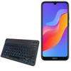 BoxWave Keyboard Compatible with Honor Play 8A - SlimKeys Bluetooth Keyboard - with Backlight, Portable Slim LED 7 Colors - Jet Black view 1