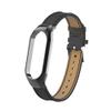 T-BLUER Compatible with Xiaomi Mi Band 7 Band,Leather Replacement Strap Wirstband Accessories with Metal Frame for Xiaomi Mi Band 7 Smart Bracelet,Black view 2