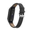 T-BLUER Compatible with Xiaomi Mi Band 7 Band,Leather Replacement Strap Wirstband Accessories with Metal Frame for Xiaomi Mi Band 7 Smart Bracelet,Black view 4