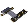 QJJ M.2 NVMe to PCI Express x4 Extender for GPU Graphics Video Cards Turn Left Right 90 270 180 Degree (60cm, R42UF) view 1
