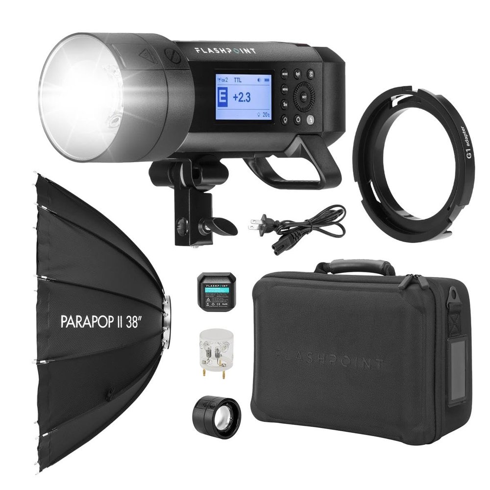 Flashpoint XPLOR 400 Pro Compact TTL R2 Monolight, Bundle with ParaPop II 38" Portable Softbox and OTA Set