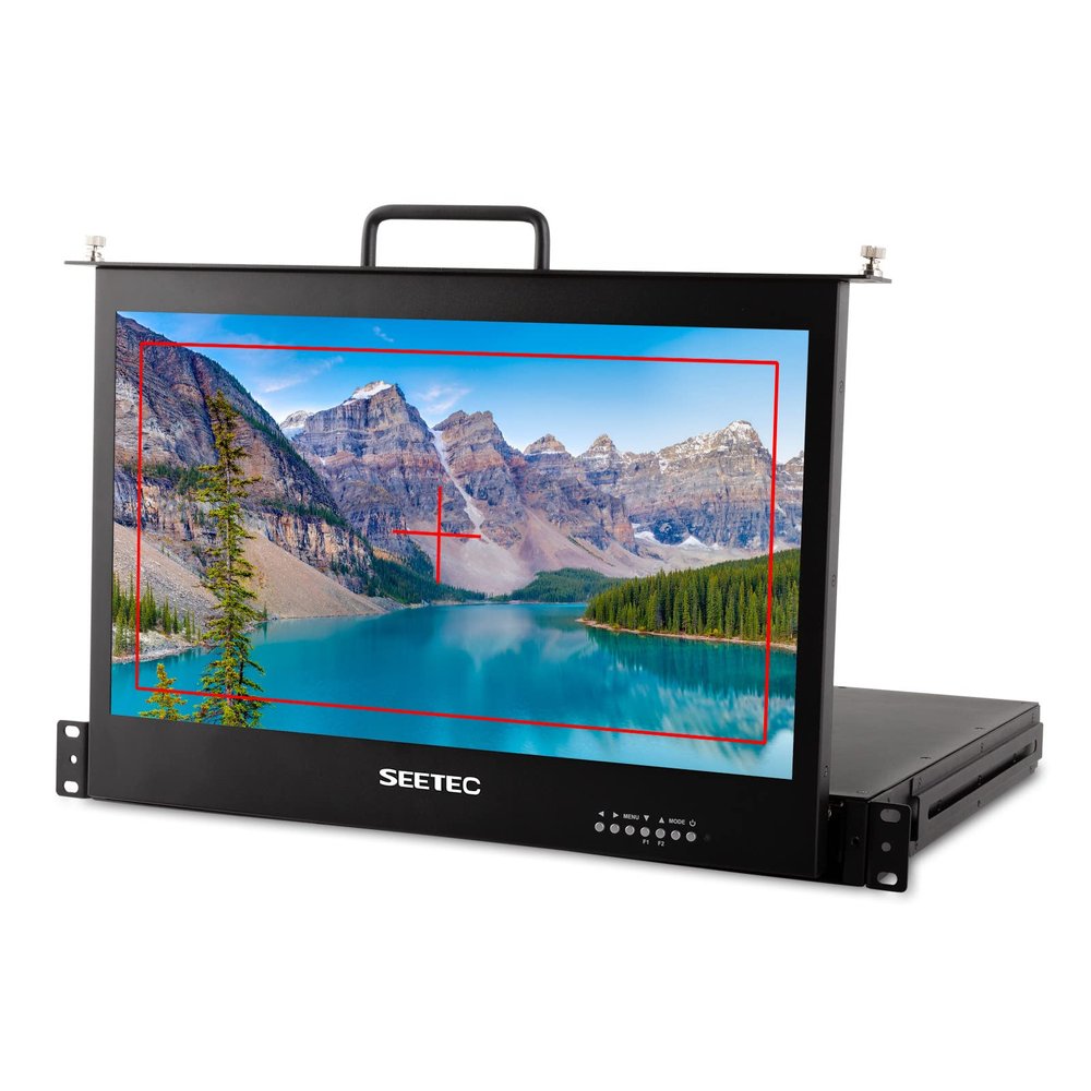 SEETEC SC173-HSD 1RU Pull Out 17.3 Inch Rack Mount Production Broadcast Monitor with 3G SDI HDMI DVI YPbPr 1920x1080 Full HD