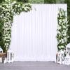 10x10FT White Backdrop Curtain for Parties Wedding White Photo Backdrop Curtains Drapes Fabric for Baby Shower Party Photoshoot Background Decorations view 1