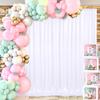 10x10FT White Backdrop Curtain for Parties Wedding White Photo Backdrop Curtains Drapes Fabric for Baby Shower Party Photoshoot Background Decorations view 2