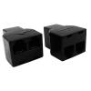Coorle Telephone Adapter 3 Way Connector Jack RJ12 Female Phone Landline Extender and Splitter Work for Fax MachineVDSL Black-10PCS/bag view 2