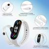 Wanme 4 PACK Bands for Amazfit Band 5 Replacement Strap, Soft Silicone Sport Strap Wristband Compatible with Amazfit Band 5 Watchband Accessories (Black+Gray+Pink+White) view 4
