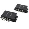 4 Port Video Over Coaxial Cable Multiplexer Converters, Analog Video Over a Coaxial Cable RG59 up to 400m for Analog Camera CCTV, One Pair view 2