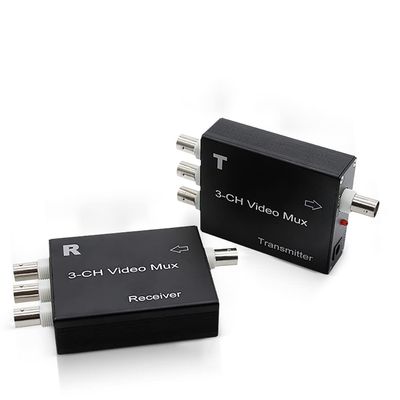 3 Port Video to Coaxial Cable Multiplexer Converters, Analog Video Over a Coaxial Cable RG59 up to 400m for Analog Camera CCTV, One Pair