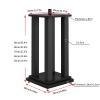 FPIGSHS Metal and MDF Speaker Stand, 2pcs Black Audio Stand, Height Adjustment 19.6-35.4 Inch, for Bookshelves and Surround Speakers. (Color : A, Size : 60cm) view 4