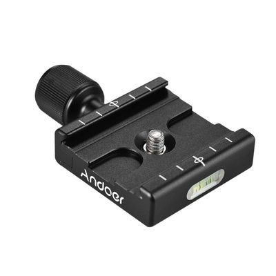 Andoer Andoer QR-50 Quick Release Plate Clamp Adapter with Built-in Bubble Level for Arca Swiss RRS Wimberley Tripod Ball Head