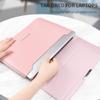 11-12 Inch Laptop Waterproof Leather Case Adjustable Stand Compatible New Surface Pro 2017/12 Surface Pro 3/11.6 MacBook Air / 12'' New MacBook Retina 2017 & 2016 Protective Case,Grey view 3