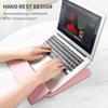 15 16 Inch Laptop Sleeve Case Adjustable Stand Compatible with MacBook Pro 16 A2485 2019-2022 Old Inch/Dell XPS 15 2012-2022 Surface Laptop15 Faux Leather Case with Accesory Bag,Rose Gold view 2