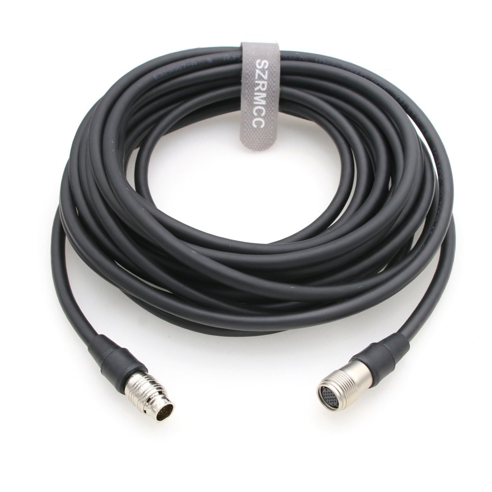 SZRMCC HR25A-9P-20P Hirose 20 Pin Male to Female Extension Cable for Canon Cinema CN-E 18-80 Servo Lens to ZSG-C10 FPD-400D ZSD-300D Zoom Controller (10M)