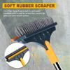 2 in 1 Cleaning Scrub Brush Grout Brush Scrapee 3 Poles 47.6'' Floor Scrub Brush with Long Handle V-Shape Stiff Bristle Brush Scrubber with Squeegee 120Rotate Shower Scruber for Bathroom Glass view 3