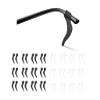 LDCREEE 24 Pairs Eyeglass Ear Grip, Anti-slip Eyeglass Holder, Premium Silicone Ear Hook, Eyeglass Temple Tips Sleeve Retainer for Glasses, Sunglasses Black, Clear-24 Pairs view 1