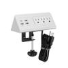 Nightstand Edge Mount Power Strip with USB-C Ports Tabletop Surge Protector Desk Clamp Power Sockets with 3 AC Outlets &4 Fast Charging USB Ports for Home Office Hotel and Dormitory view 1