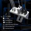 Nightstand Edge Mount Power Strip with USB-C Ports Tabletop Surge Protector Desk Clamp Power Sockets with 3 AC Outlets &4 Fast Charging USB Ports for Home Office Hotel and Dormitory view 3