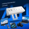 Nightstand Edge Mount Power Strip with USB-C Ports Tabletop Surge Protector Desk Clamp Power Sockets with 3 AC Outlets &4 Fast Charging USB Ports for Home Office Hotel and Dormitory view 4