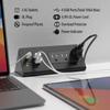 Nightstand Edge Mount Power Strip with USB-C Ports Tabletop Surge Protector Desk Clamp Power Sockets with 3 AC Outlets &4 Fast Charging USB Ports for Home Office Hotel and Dormitory view 2