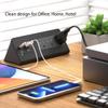 Nightstand Edge Mount Power Strip with USB-C Ports Tabletop Surge Protector Desk Clamp Power Sockets with 3 AC Outlets &4 Fast Charging USB Ports for Home Office Hotel and Dormitory view 3