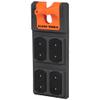 Klein Tools BC504S Magnetic Tool Storage Module, 4 Rare Earth Magnetic Plates Hold Metal Parts, Optional S-Hooks Fit Aerial Buckets view 1