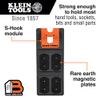 Klein Tools BC504S Magnetic Tool Storage Module, 4 Rare Earth Magnetic Plates Hold Metal Parts, Optional S-Hooks Fit Aerial Buckets view 2