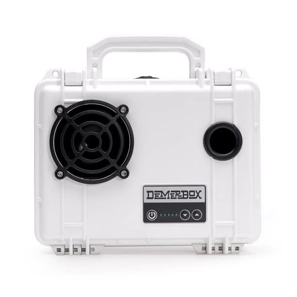 DemerBox: Waterproof, Portable, and Rugged Outdoor Bluetooth Speakers. Loud Sound + Deep Bass, 40+ hr Battery Life, Dry Box + USB Charging, Multi-Pairing Party Mode (Uyuni White, DB1)