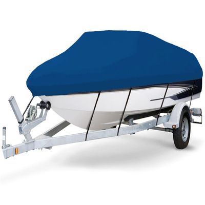 7.6 oz Solution Dyed Polyester Blue, Styled to FIT Boat Cover Compatible for MONARK BASS Finder 1650 V All Years
