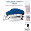 7.6 oz Solution Dyed Polyester Blue, Styled to FIT Boat Cover Compatible for MONARK BASS Finder 1650 V All Years view 2