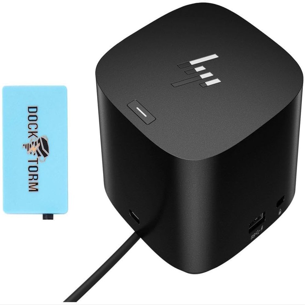 HP Thunderbolt Dock 280W G4 with Combo Cable, Thunderbolt 4, 5 USB, HDMI, 2 Display Port, RJ-45, with a Single Cable Connection to Any Brand Laptop (4J0G4AA#ABA) Bundle with Docztorm Hub