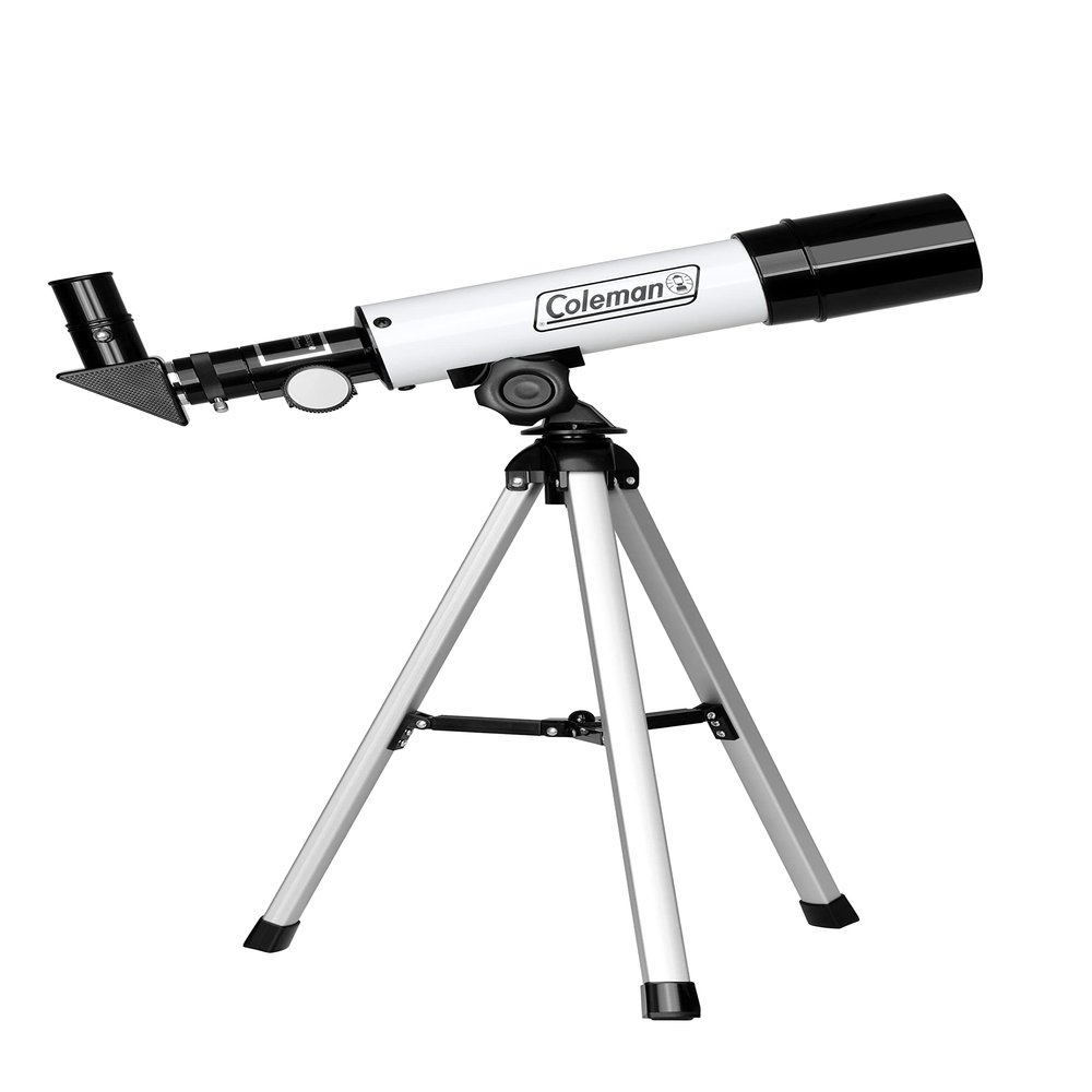 Coleman 360x50 Refractor Telescope Kit with Heavy-Duty Carrying Case, C36050 - Elegant White