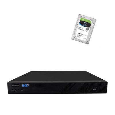GW Security 16 Channel 4K 8MP NVR Video Recorder Alone with 4TB Hard Drive Pre-Installed (GW4216EP)
