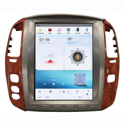 ZWNAV 12.1 inch Qualcomm Tesla Style Touch Screen Car Stereo for Lexus LX470 2002 2003 2004 2005 2006 2007 Radio Android Auto Replacement Unit Audio Multimedia Player GPS Navigation