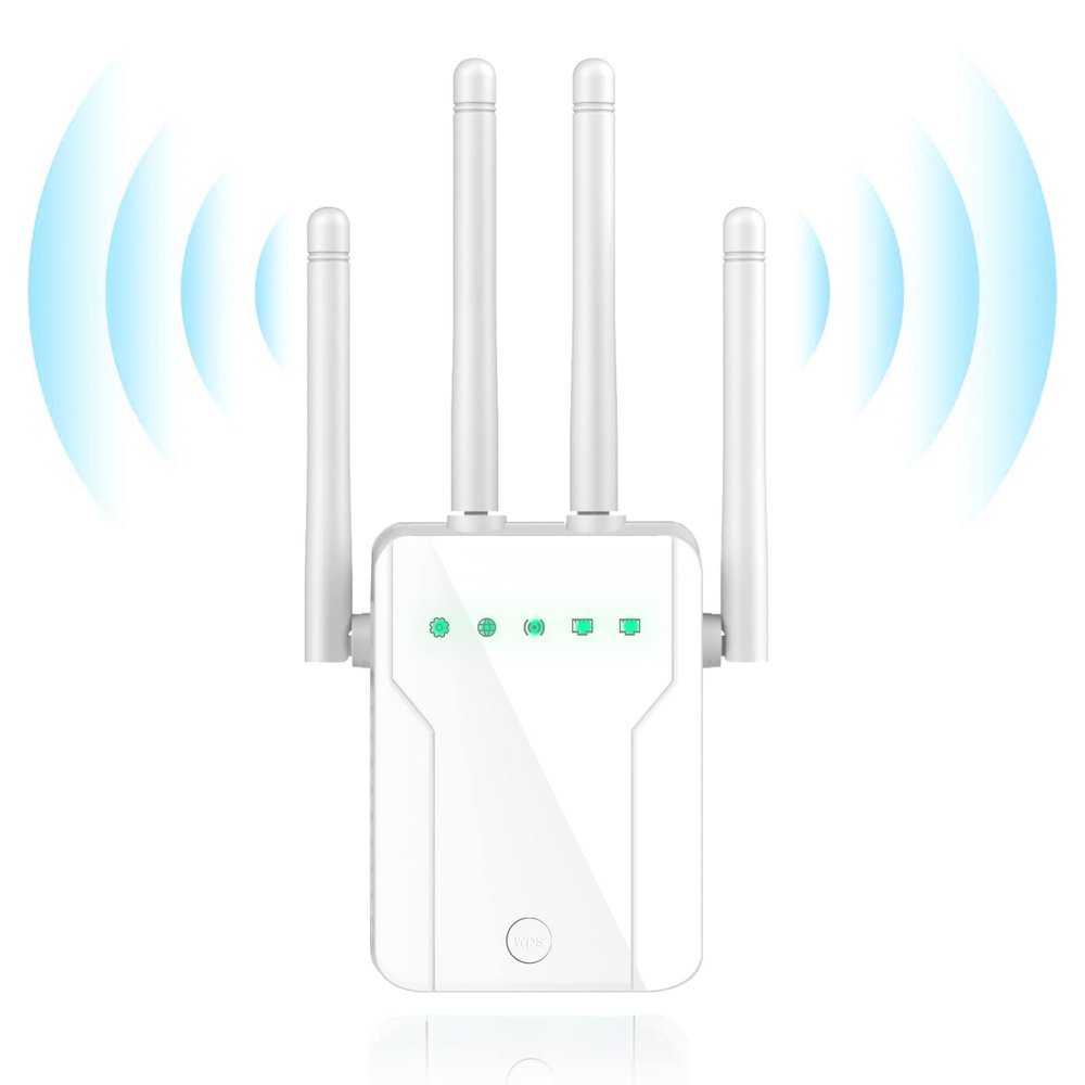 WiFi Extender Signal Booster for Home, Covers Up to 8000 Sq.ft and 35 Devices with Two Ethernet Port, Supports Access Point