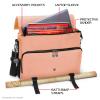 ENHANCE Collector's Edition RPG Player's Essentials DND Bag - Dragon Hide Exterior Messenger Bag Fits 2-4 Books, Binders, Dice & Accessories, with 17 inch Laptop Slot, Battlemap Straps (Dragon Pink) view 2
