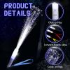 Jecery 144 Pieces White Fiber Optic Wands Bulk LED Wedding Sparklers Send off Light up Wand Sticks with 3 Modes Flashing for Bridal Shower Reception Birthday Glow in the Dark Party Favors Supplies view 3