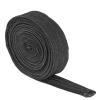 Protective Hose Sleeve 7.5m/25ft Hydraulic Hose wrap Hydraulic Hose Sleeve Nylon Cable Sleeves Protector for Welding Torch Hydraulic Hose Black view 2