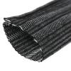 Protective Hose Sleeve 7.5m/25ft Hydraulic Hose wrap Hydraulic Hose Sleeve Nylon Cable Sleeves Protector for Welding Torch Hydraulic Hose Black view 4