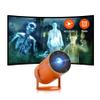 AAXA HP Halloween Projector (2025 Upgraded) for Haunted Windows, Auto-Start, Holographic Projections, Short Throw, HD 1080P, Portable Projector with 8 Pre-Loaded Hologram Movies, Built-in Speaker view 1