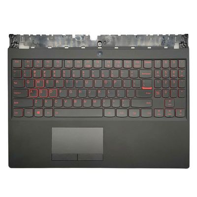 Laptop Replacement Keyboard Compatible for Lenovo Legion Y530-15ICH Y540-15IRH 5CB0R40212 5CB0R40196 US Layout with Palmrest Upper Cover Case Backlit (Red Font)