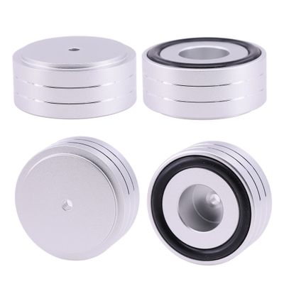 4PCS Amplifier Feet 49 * 22mm HiFi Turntable Feet Audio Speaker Isolation Feet Pad (49 * 22mm Silver 4PCS)