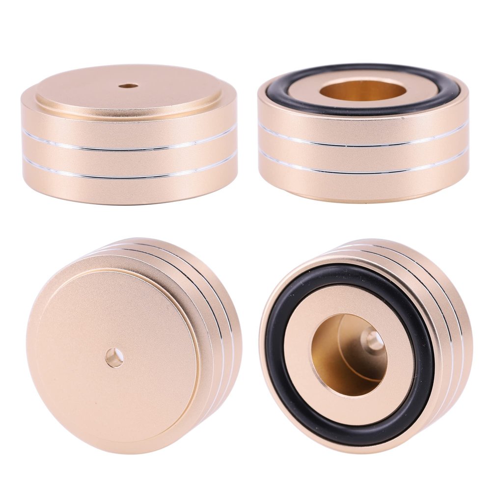 4PCS Amplifier Feet 49 * 22mm HiFi Turntable Feet Audio Speaker Isolation Feet Pad (49 * 22mm Gold 4PCS)