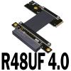 QJJ M.2 NVMe to PCI Express 4.0 x8 Extension Cable 90 180 Degree (10cm, R48UF 4.0) view 2