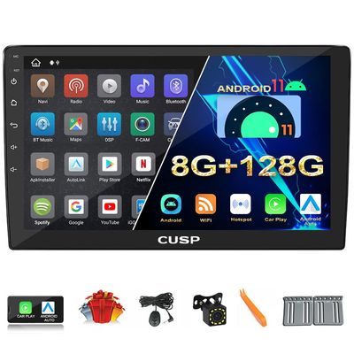 2025 New 9 Inch Android Car Stereo Radio GPS Navigation 8+128G Universal Double Din 1280X720 QLED Screen Wireless Apple Carplay Android Auto in-Dash Kit Head Unit Multimedia Player,Play Store,YouTube