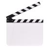 Andoer 30 * 24cm/ 12 * 9in Acrylic Film Clapboard Movie Directors Clapper Board Slate Cut Action Scene Blank Clap Board Dry Erase with White & Black Sticks view 1