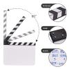 Andoer 30 * 24cm/ 12 * 9in Acrylic Film Clapboard Movie Directors Clapper Board Slate Cut Action Scene Blank Clap Board Dry Erase with White & Black Sticks view 4