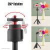 Andoer Lightweight Portable Mini Tripod Extendable Tripod Stand Handle Grip with 4 Levels of Adjustable Height for Phone Camera Selfie Video Recording Live Stream view 3
