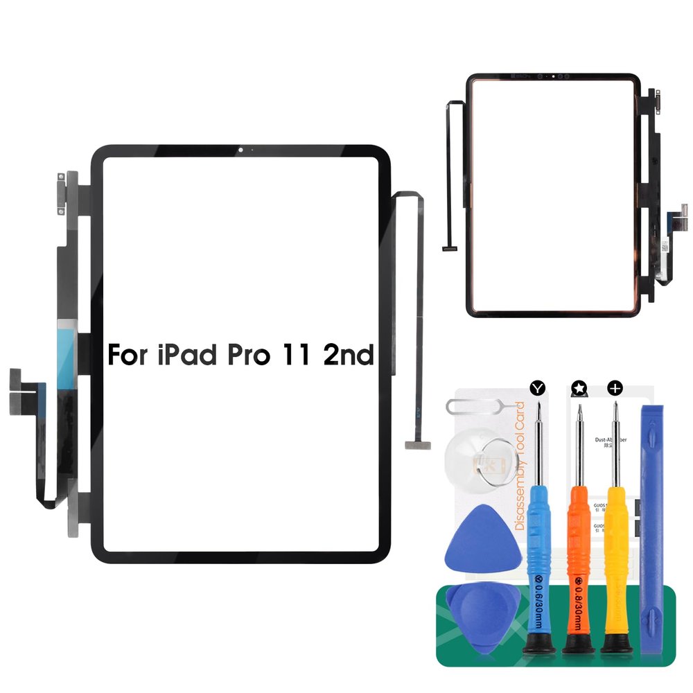 for iPad Pro 11 2nd Touch Screen Replacement for iPad Pro 11 2020 Digitizer Sensor for A2068, A2230, A2228, A2231 Touch Digitizer Panel Glass Repair Parts Kits(No LCD)